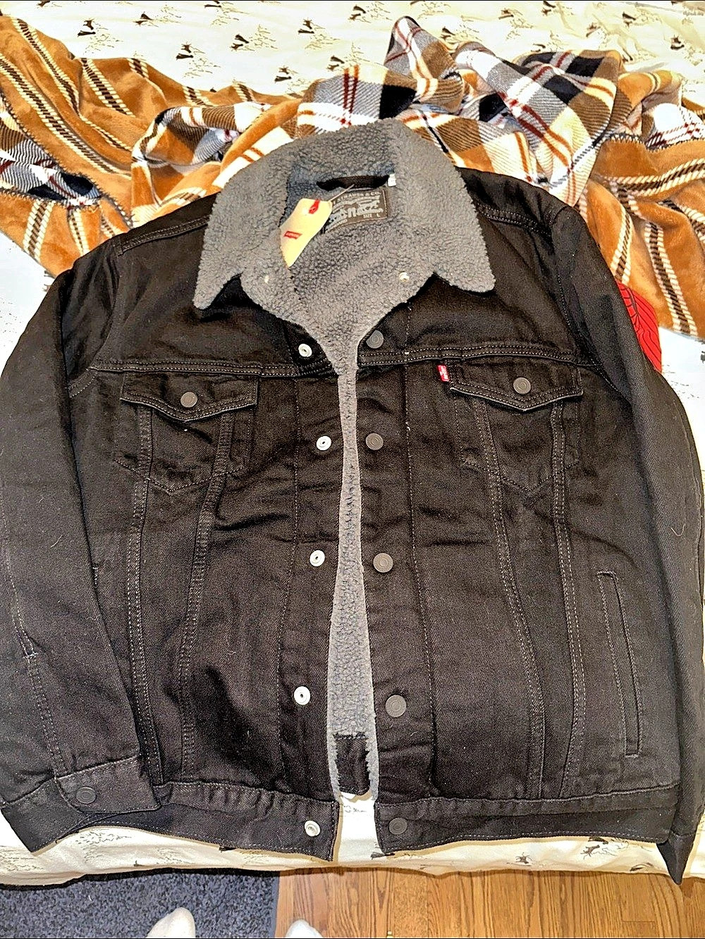 Levi's Type III Sherpa Trucker Jacket Black Large